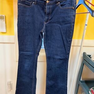 White House Black Market Dark Blue Skinny Flare Jeans